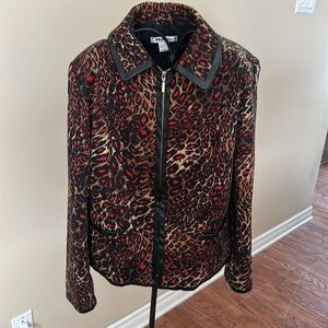 Red /goldBlack/red animal type printed jacket